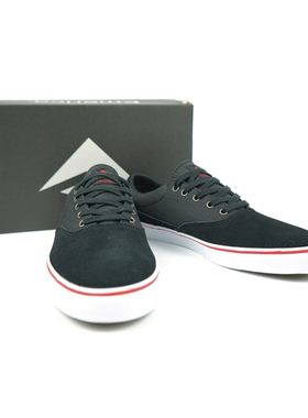 STRAYE/Provost Slim系列黑色反毛皮耐磨BMX运动休闲3E专业滑板鞋