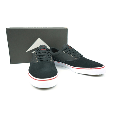 经典黑色翻毛皮低帮运动滑板鞋