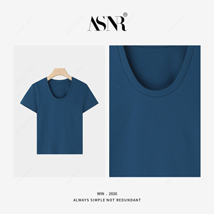 T高支高密长绒棉·圆领 衣长51 百搭四季 U领T恤 口碑B入 BRAID