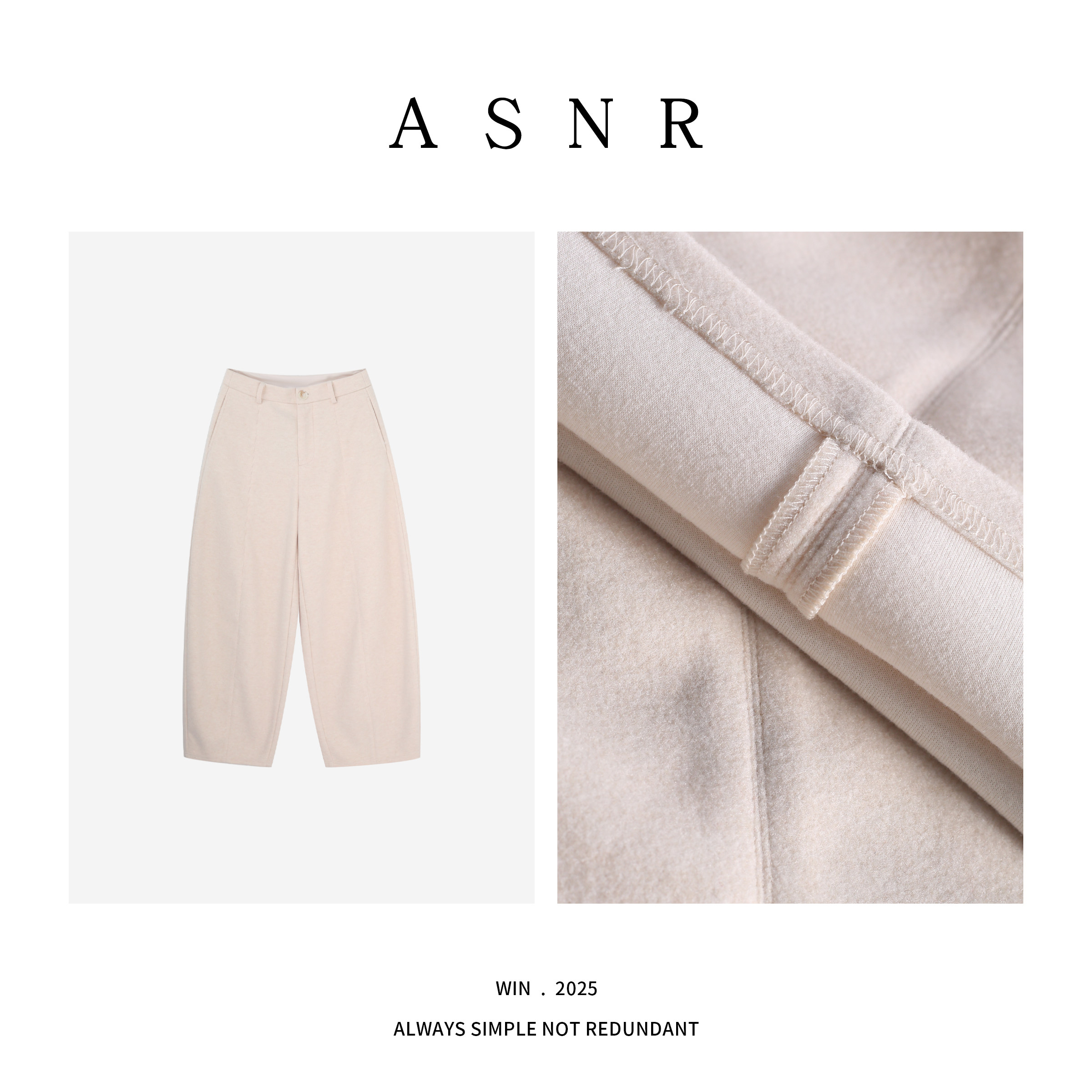 BRAID  I 裤长99 绵羊毛混纺宽松镰刀裤,女装/女士精品,婚纱,淘宝优惠券,粉丝福利购,淘宝优惠卷