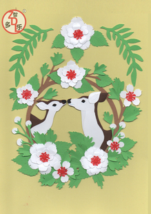 免剪儿童作业亲子剪纸装饰画手工折纸裁剪拼装贴画diy纸雕画材料