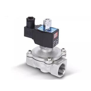 包邮 2w水阀气阀220v24v6分d 304不锈钢丝扣电磁阀开关阀常开式 新款