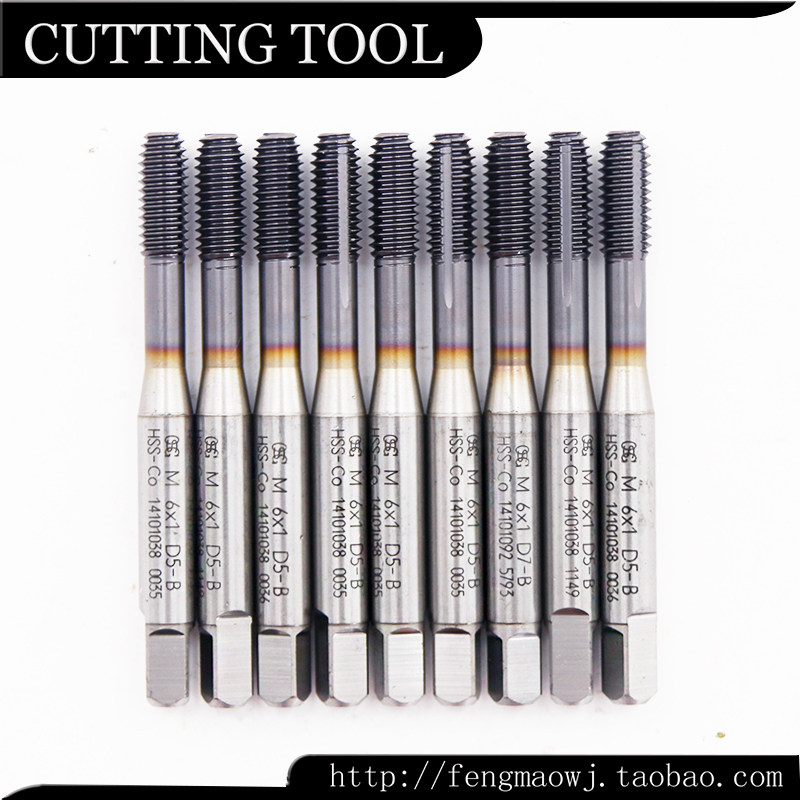 进口二手丝攻日本OSG HSS-CO M6X1 镀钴挤压丝锥盲孔攻铜铝不锈钢