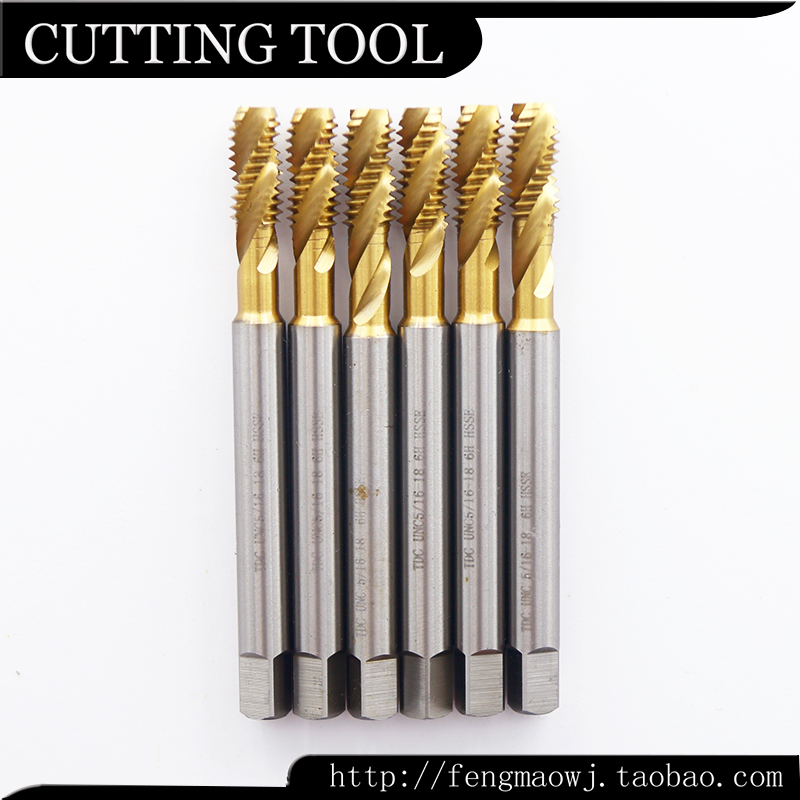 进口二手丝锥TDC HSSE 6H UNC5/16-18镀钛美制螺旋机用丝攻 盲孔