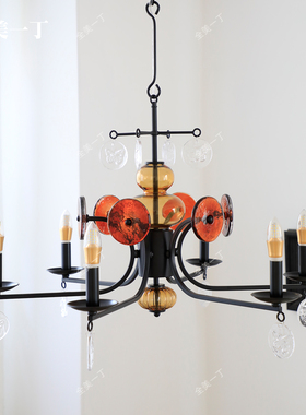 全美一丁交响乐吊灯简约北欧中古装饰灯具氛围复古感客厅卧室灯