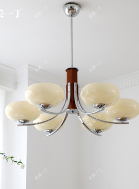 全美一丁 中古实木卧室餐厅吊灯法式奶油风主卧室灯客厅灯具吊灯