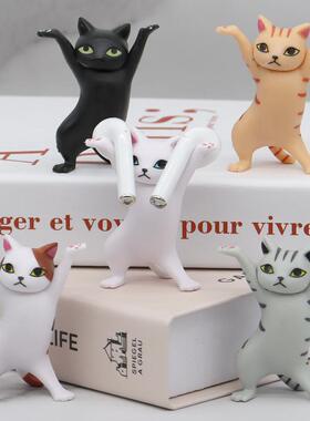 创意搞怪托笔跳舞猫手办玩具