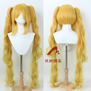 沐婷 王者荣耀 安琪拉时之奇旅cosplay假发 双马尾玫瑰网高温丝