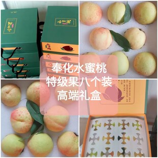 26年正宗奉化水蜜桃老品种特级玉露脆软桃子宁波特产现摘顺丰礼盒