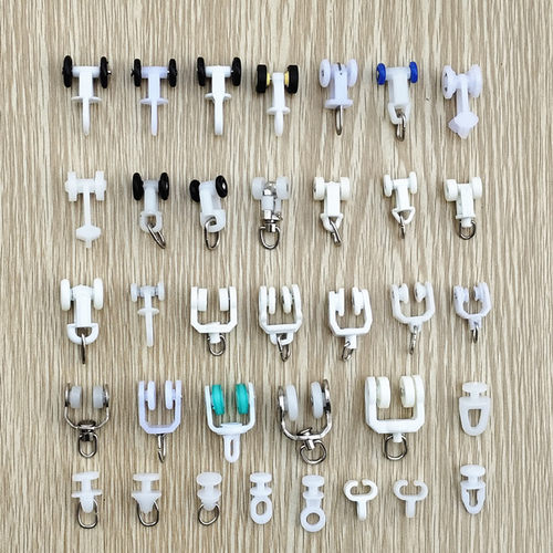 窗帘轨道滑轮挂钩扣环走轮配件