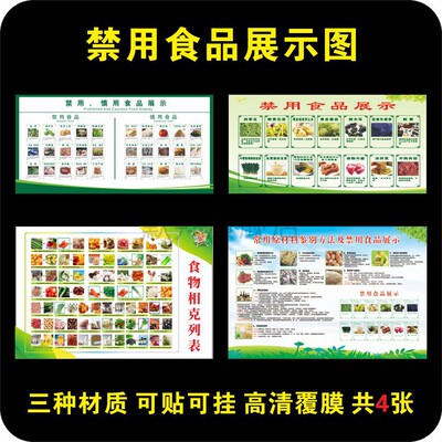 禁用慎用食品相克食物展示挂图