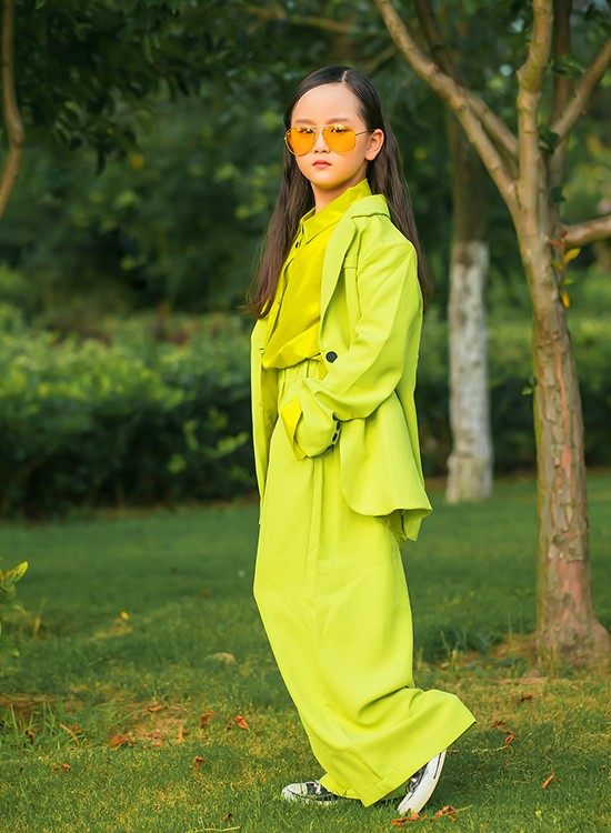 影楼儿童写真女童个性潮酷舞台走秀服杂志风儿童摄影服装10-11岁