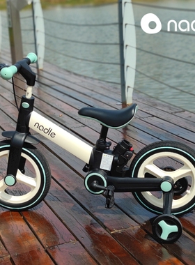 nadle纳豆儿童自行车12寸平衡车1-5岁男女孩童车轻便幼儿遛娃单车