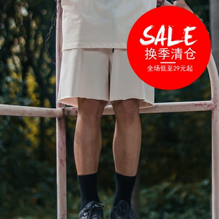 MF魔天斧毛边运动裤子跑酷嘻哈健身街头宽松休闲短裤五分男女潮