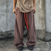 魔天斧MF街舞爵士跑酷训练裤 直筒加肥大阔腿GUP范宽松运动长裤 子