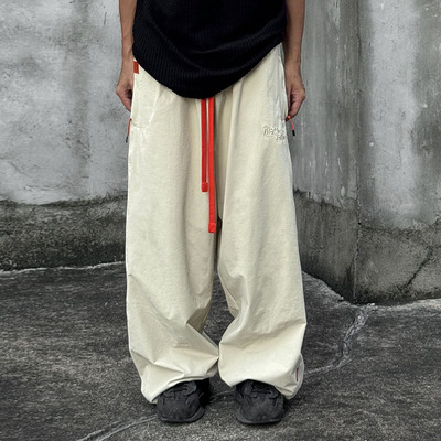 魔天斧MF街舞爵士舞跑酷嘻哈长裤男女速干美式伞兵运动裤直筒加肥