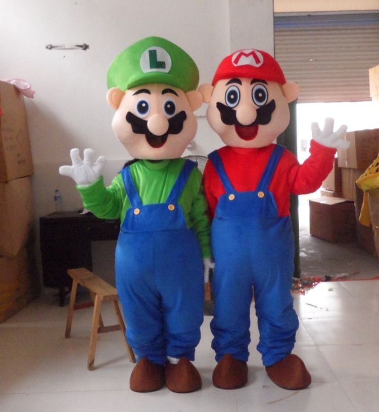 超级玛丽行走卡通人偶服装道具