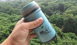 水瓶水壶便携水杯保温瓶 带茶隔能量杯 真空不锈钢保温杯韩式