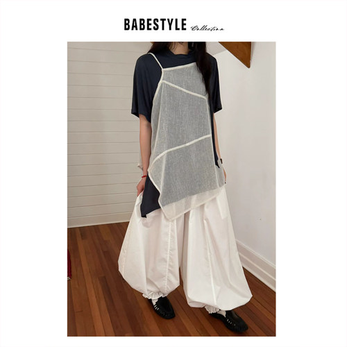 BABESTYLE |“重塑” YAN 日式简约美学分割结构主义叠穿吊带
