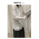 BABESTYLE 打底衫 蛋糕边 韩系双层艺术剪影自带群帘木耳边袖