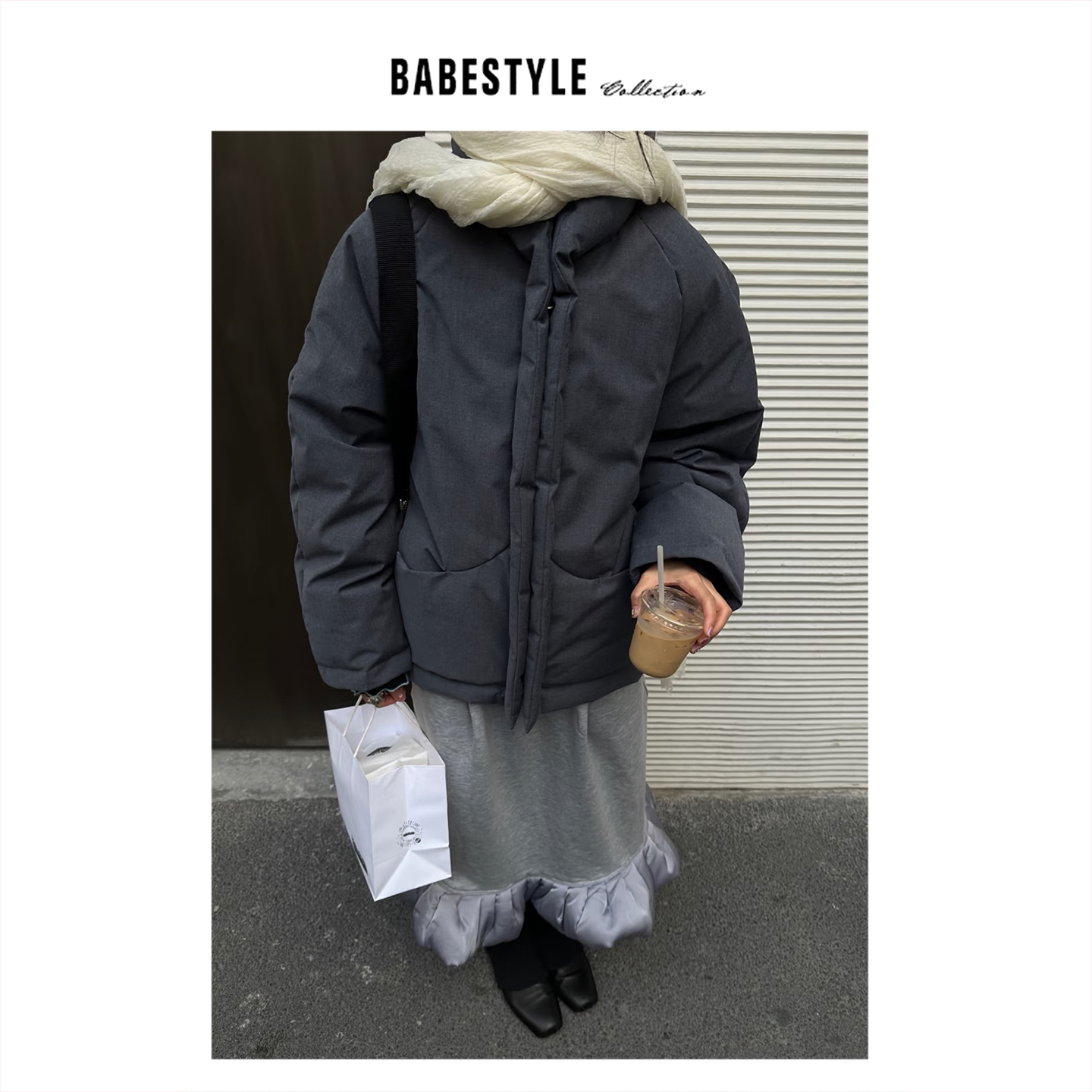 UNTime+复古+简约+羽绒服