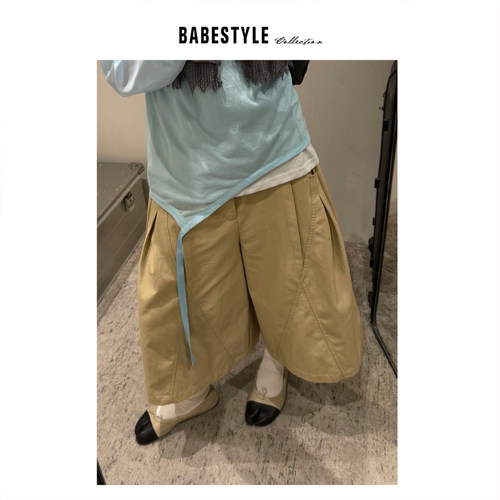 BABESTYLE |“都市实践者” untime 首尔复古简约工装八分休闲裤