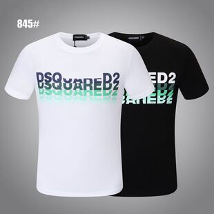 2023年夏季新款潮流男 D2时尚短袖T恤D二次方社会个性青年