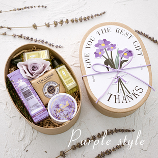 欧舒丹薰衣草护手霜礼盒女生香薰蜡烛闺蜜生日礼物结婚伴娘伴手礼