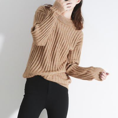 两件包邮 呕心推荐！北欧单 髙级感羊毛马海毛宽松休闲纯色毛衣女
