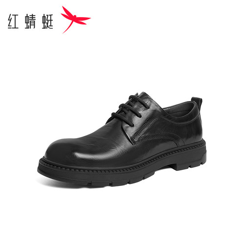 REDDRAGONFLY/红蜻蜓男士牛皮系带正装德比鞋时尚新郎鞋WGA44001