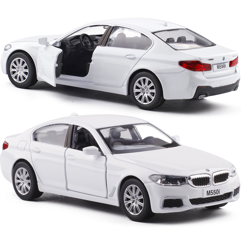 RMZ City 2017款 BMW M550I 宝马5系小汽车模型玩具开门回力