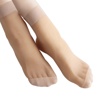 12双永春点点丝袜韩国波点短丝袜包芯丝对对袜夏超薄短袜子女时尚