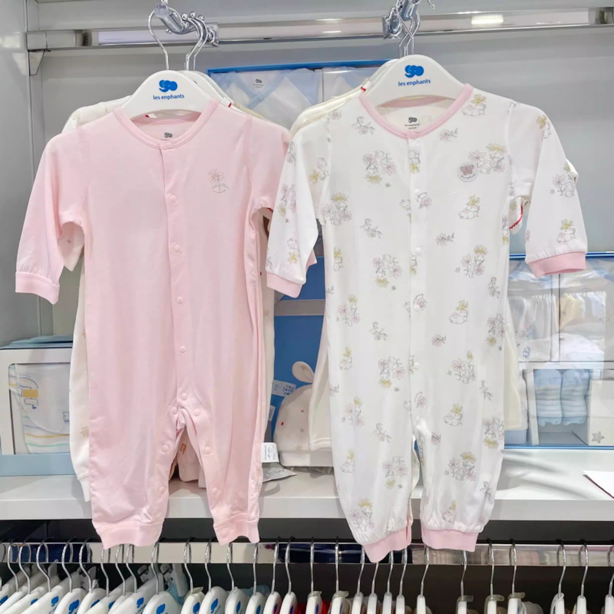 丽婴房专柜正品婴儿长袖连体衣薄荷莫代尔2025夏超薄男女家居爬服