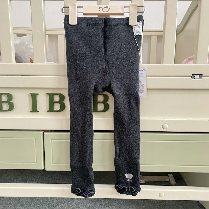 拉比专柜正品同款素雅毛圈打底裤女童秋冬季厚款配裙子裤袜保暖裤