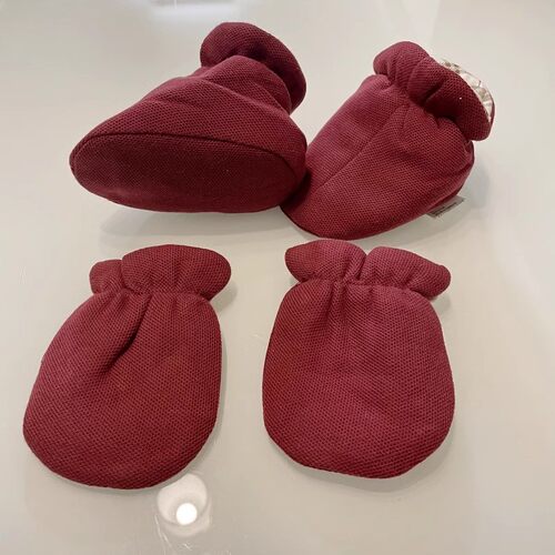 拉比专柜正品婴儿手脚套冬季厚款初新生儿护手脚套加绒0-3个月