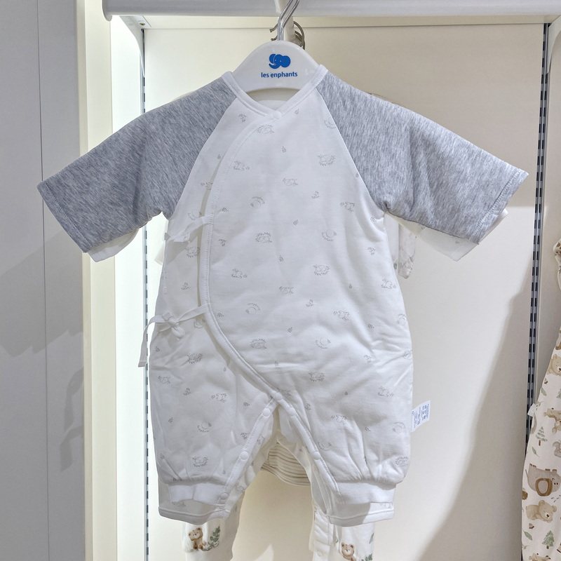 丽婴房商场专柜正品夹棉连体衣秋冬棉服纯棉保暖棉衣斜襟厚款爬服
