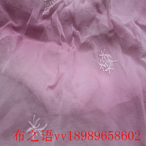 100% Silk computer embroidery Georgette scarf skirt silk fabric Zero material