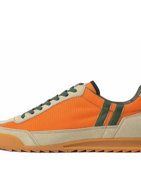 代购Patrick男士运动板鞋轻量设计长时间舒适易行走耐穿橙色拼接