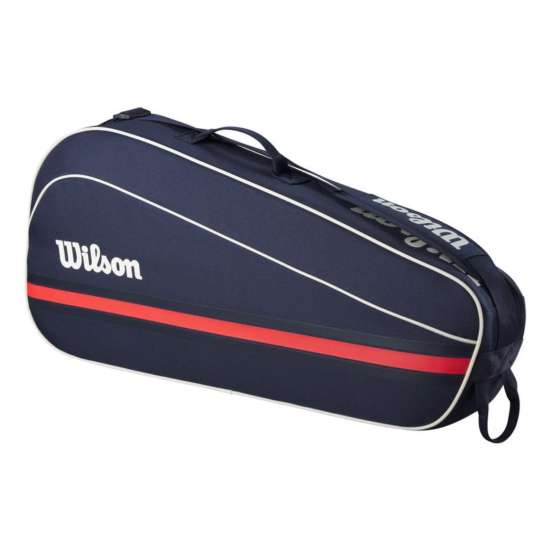 Wilson威尔胜网球包多隔层设计便携携带防震保护可肩背深蓝色