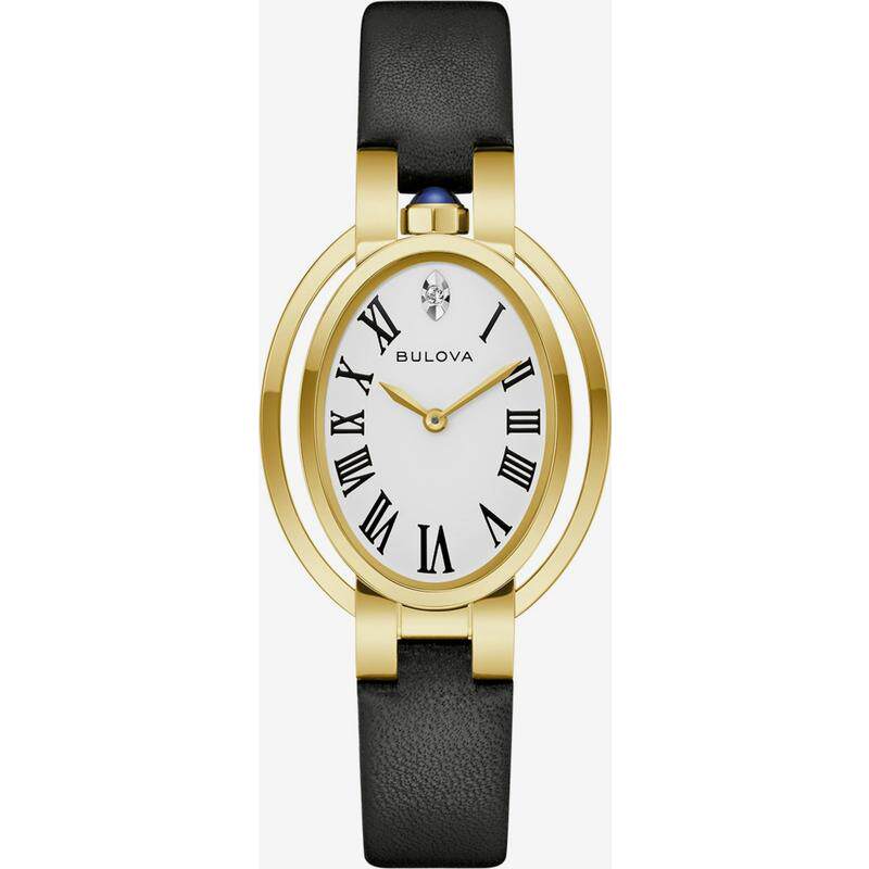 海外代购BULOVA/宝路华女士石英表石英机芯精准计时皮带金色表壳