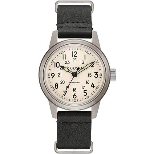 海外代购BULOVA/宝路华男士手表欧美腕表夜光指针24时制自动机芯