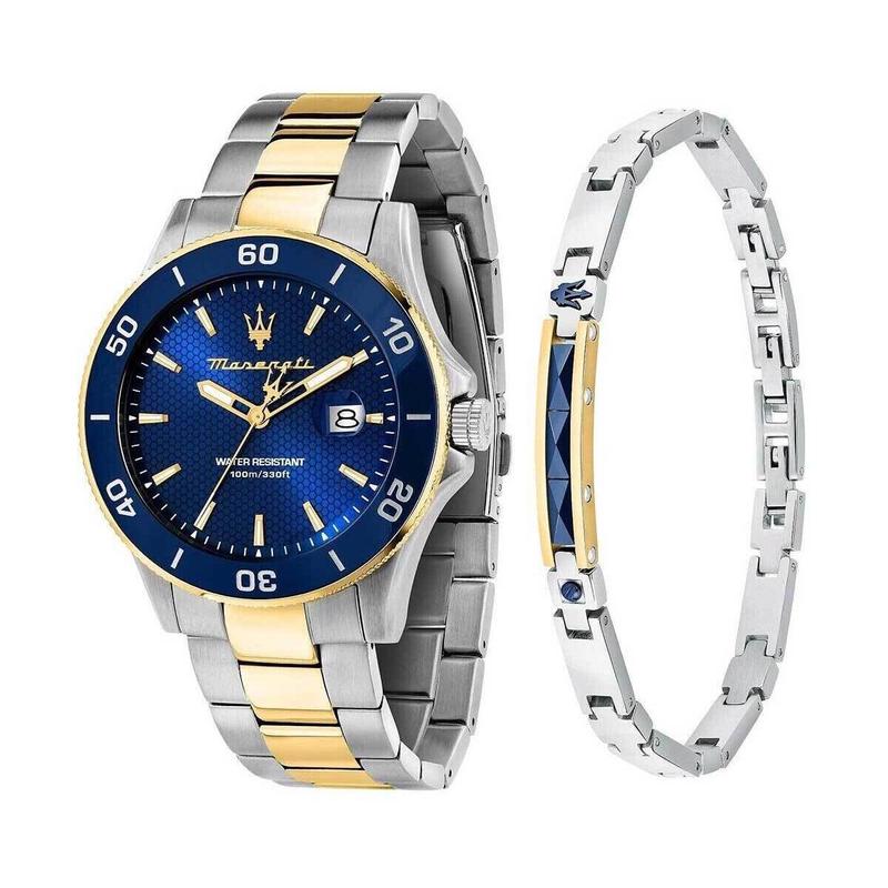 代购Maserati玛莎拉蒂男士腕表日期夜光计时防震金属防水钢带