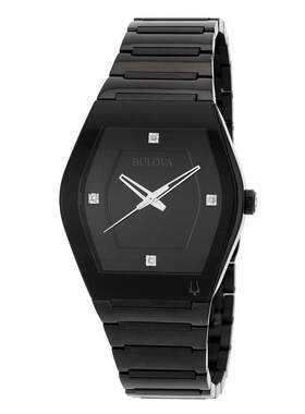 海外代购BULOVA/宝路华男士手表欧美腕表镶钻刻度生活防水