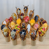 仿真鸡蛋仔冰淇淋模型小吃甜品港式 饰摆件 鸡蛋仔冰激凌样品展示装