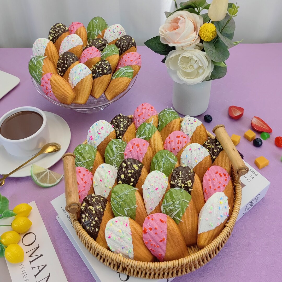 仿真玛德琳小蛋糕模型贝壳点心店铺美食影视拍照道具橱窗布置摆件