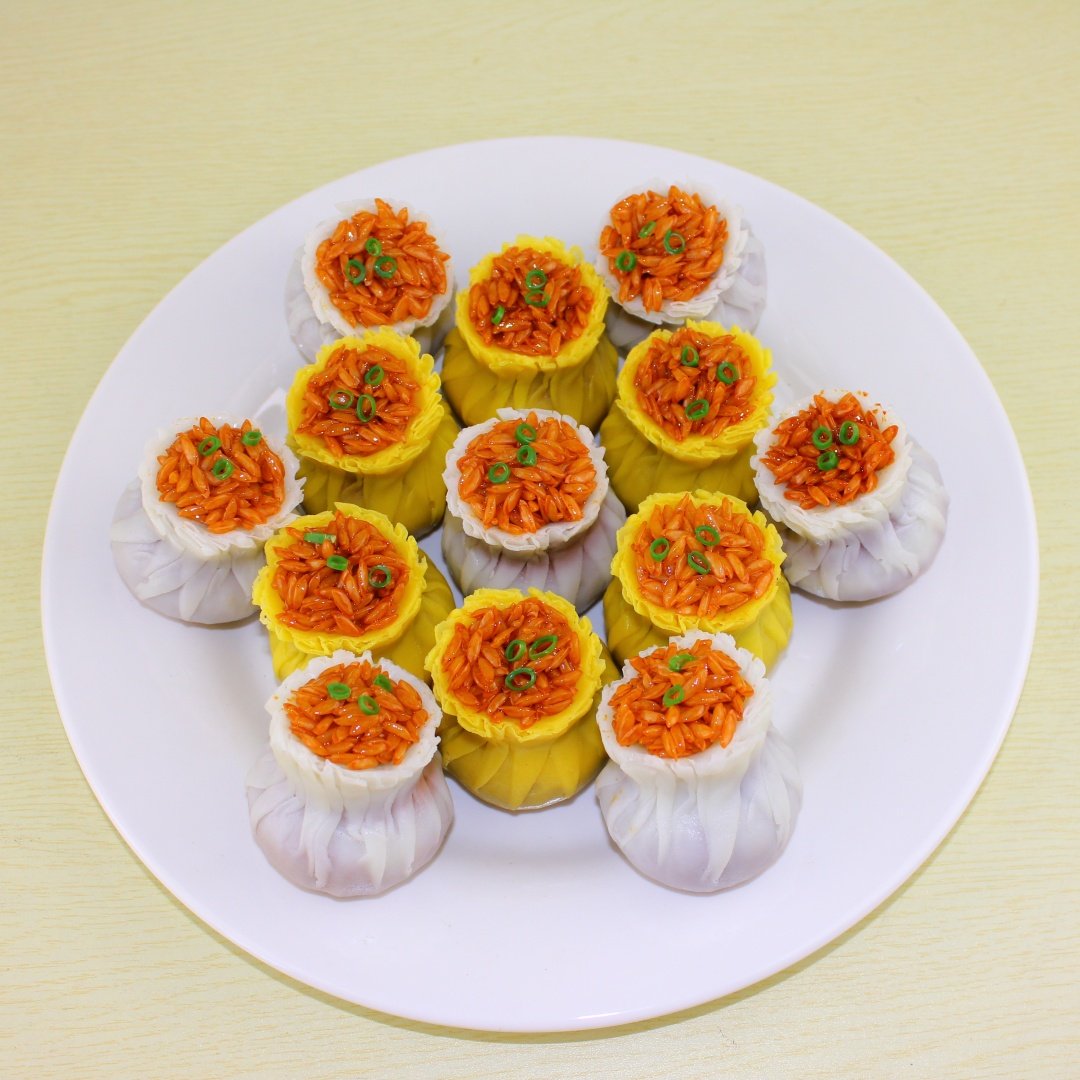 仿真烧麦早餐点心模型广式早茶点心蒸笼虾饺饺子小笼包叉烧包摆件