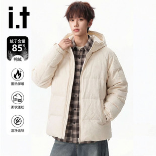 it:CHOCOOLATE云朵泡芙羽绒服男连帽款多色加厚保暖时尚潮流外套