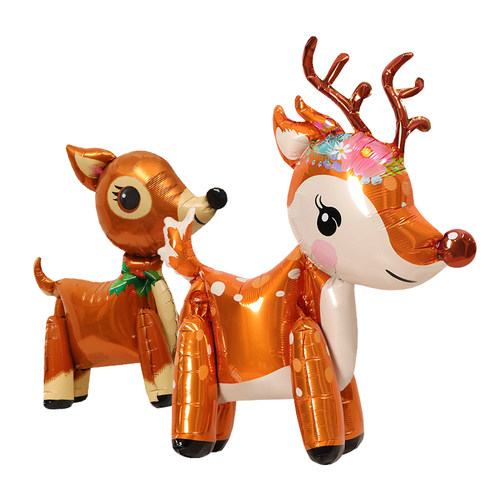 圣诞节道具立体小鹿卡通气球