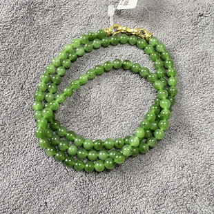 俄料碧玉辣绿苹果绿多圈手链百搭万能扣项链卡6