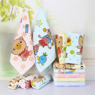 5条起包邮 双灯卡通儿童毛巾 呵护宝宝肌肤 纱布纯棉毛圈童巾1073